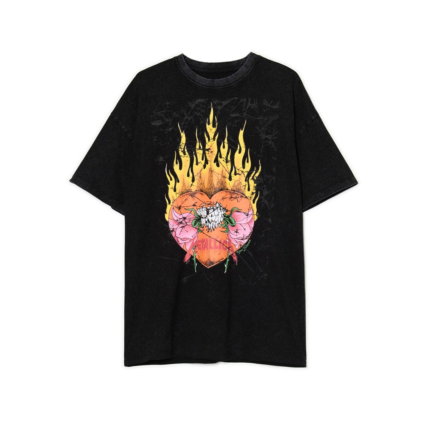 Camiseta negra con estampado Metallica - Cropp - Modalova