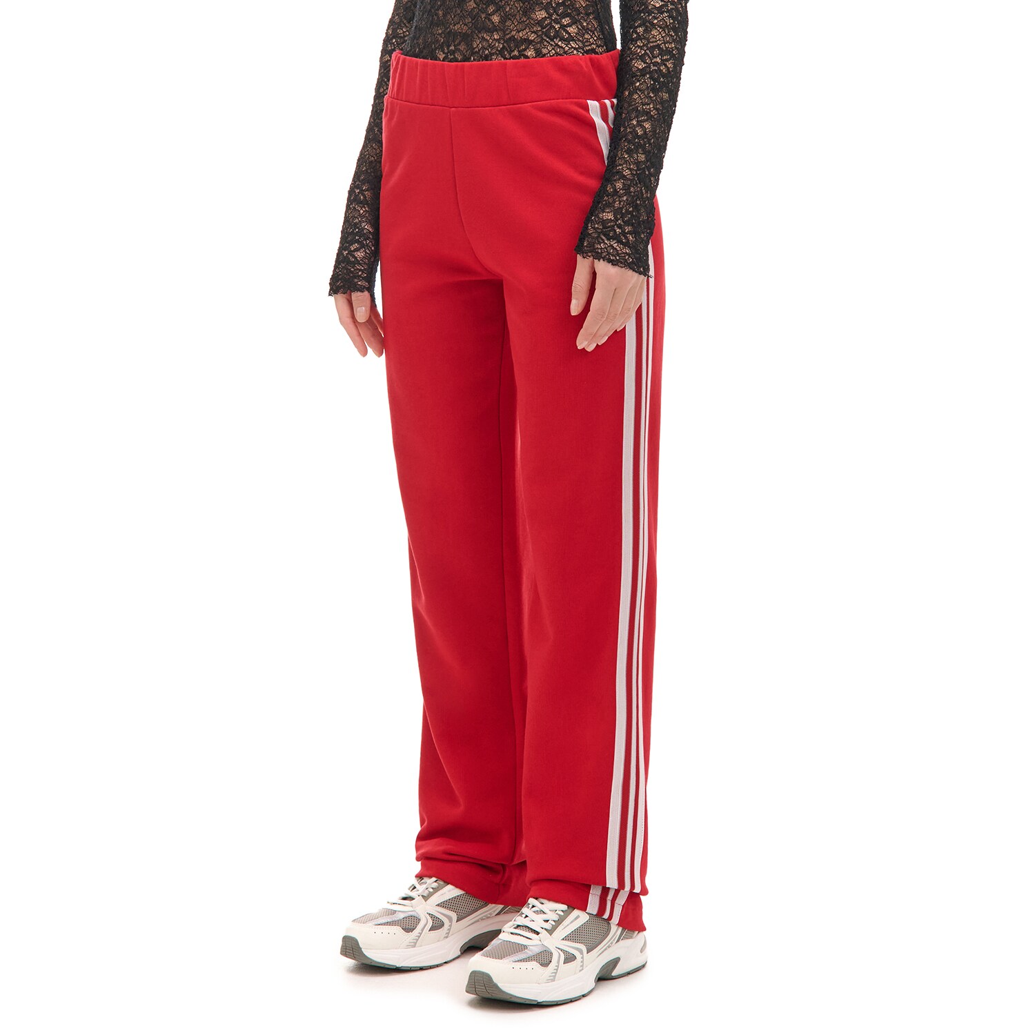 Cropp - Pantaloni Con Strisce - Rosso