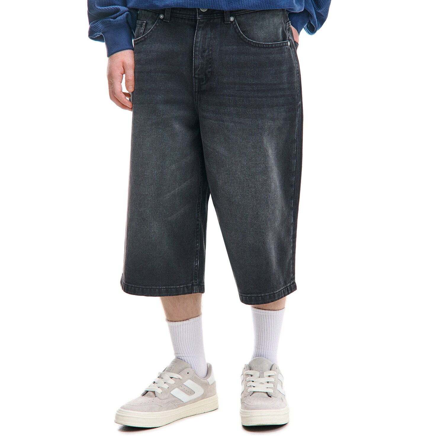 Cropp - Pantaloncini denim - Nero - Cropp - Modalova
