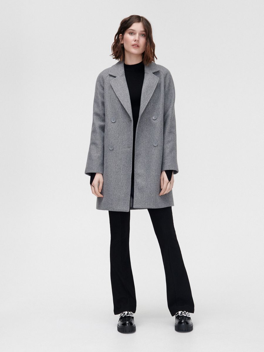 grey ladies coat zara