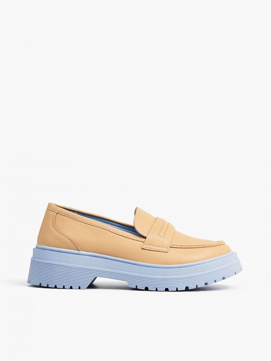 womens pale blue loafers