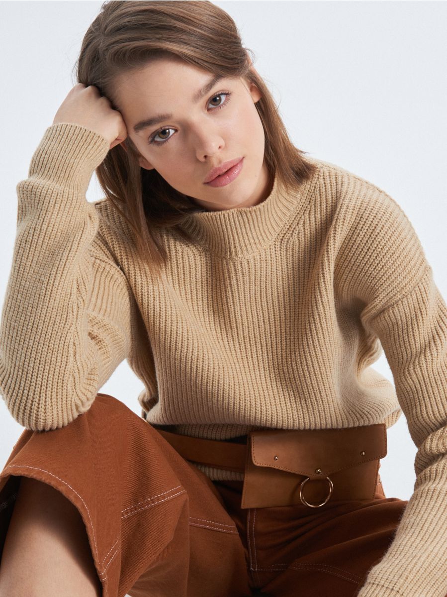 knit turtleneck sweater