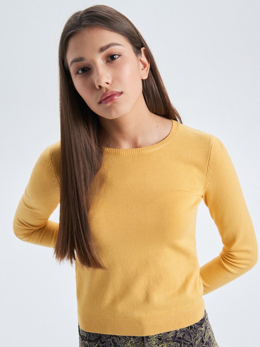 plain yellow jumper