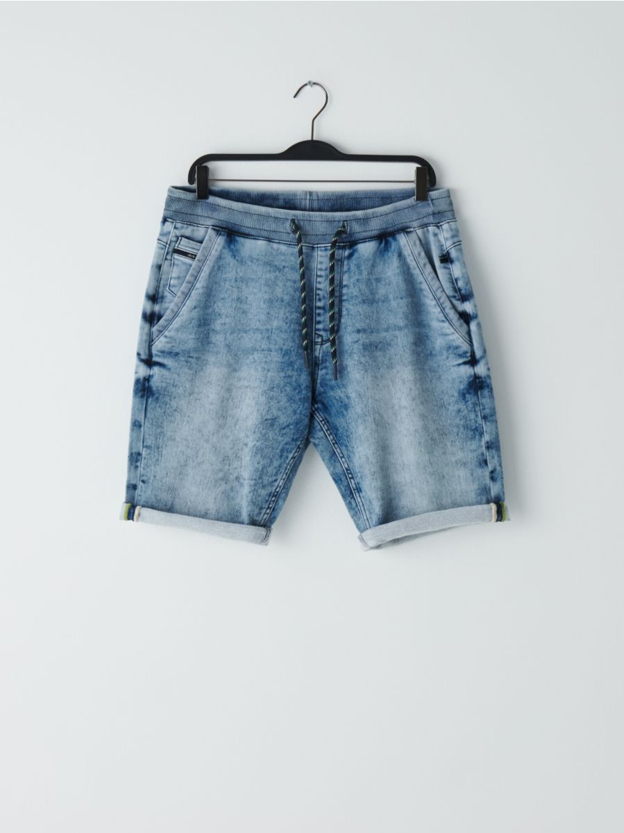 jean jogger shorts