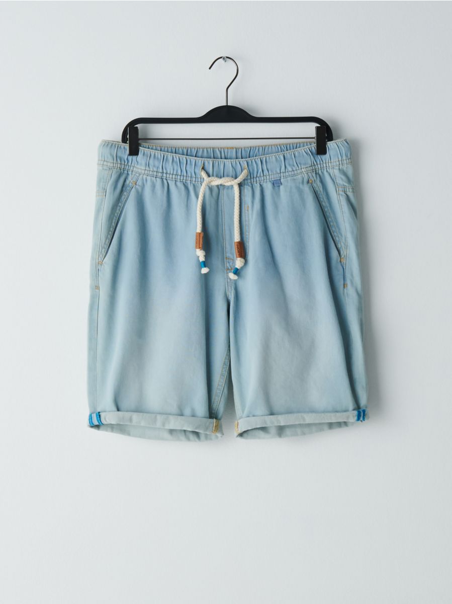 jogger denim shorts