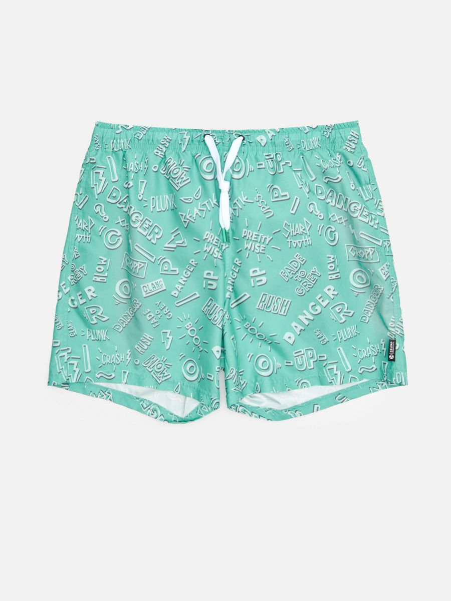 printed swim shorts