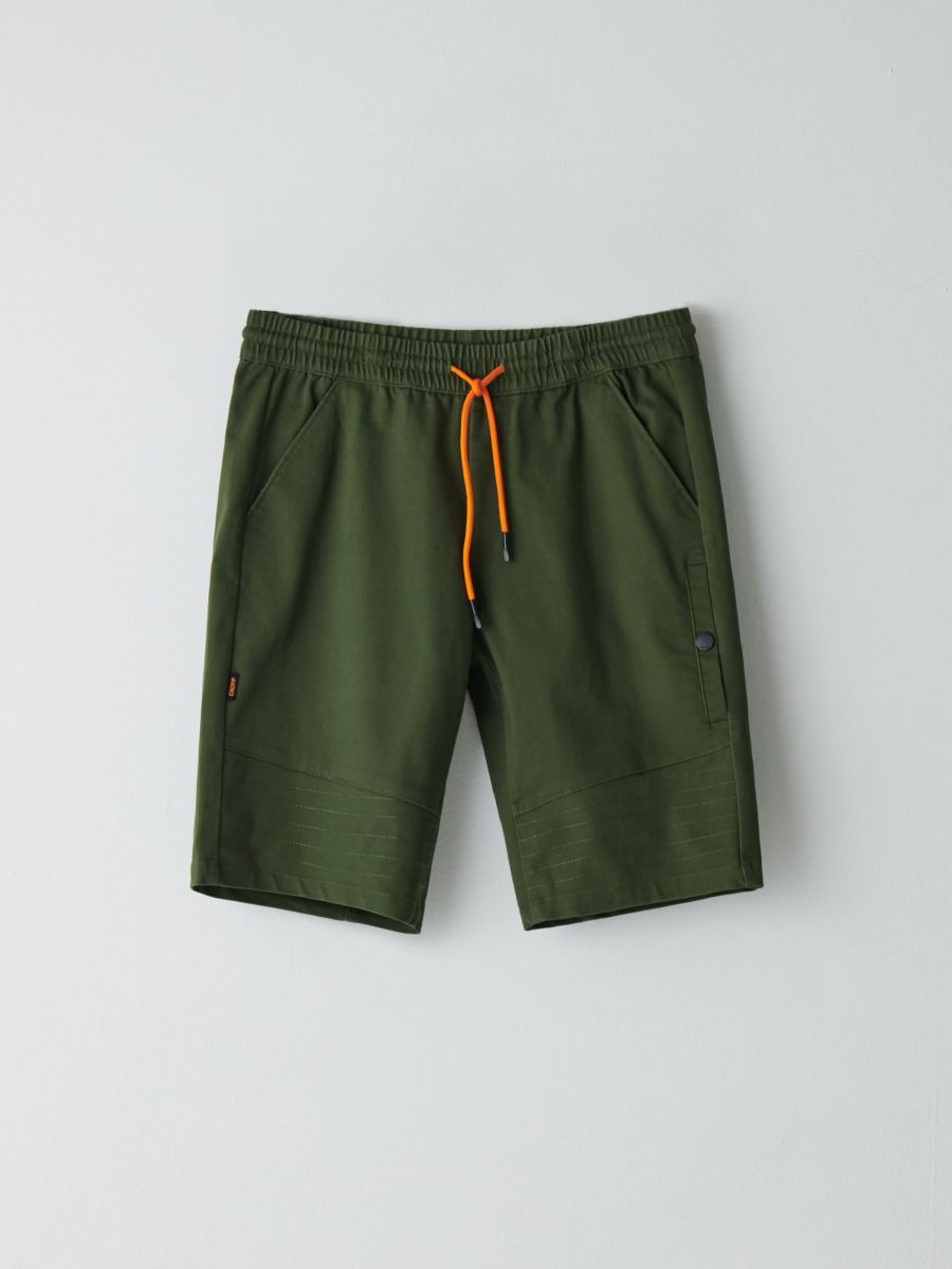 khaki jogger shorts